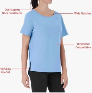 Member's Mark Women's Soft Short Sleeve Crewneck Tee Blue. Large. - Picture 1 of 5