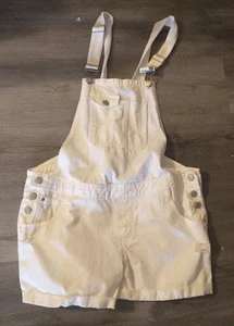lei VintagY2K white Denim Overall Shorts Juniors Size XL - Picture 1 of 3