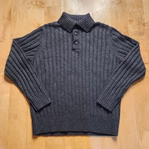 Buck Mason L Herren Pullover Merino Kaschmir Strick Rippkragenpullover - Bild 1 von 10
