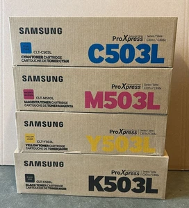 SAMSUNG CLT-C503L CLT-M503L CLT-Y503L CLT-K503L Toner f. ProXpress C3010 C3060 - Photo 1/2