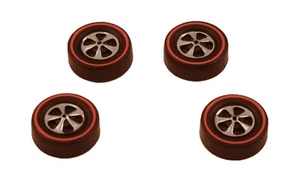 4 Brightvision Redline Wheels - 4 Medium Cap Deep Dish Bright Chrome Style - Picture 1 of 3