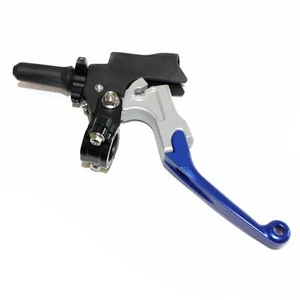 BLUE CNC Fold Unbreakable Clutch Lever Perch Assembly PIT PRO MX Dirt Bike - Picture 1 of 7
