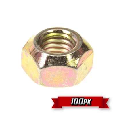 Prevailing Torque Lock Nut, 5/16"-18 Thread, Yellow Zinc, GR.C {100pk}