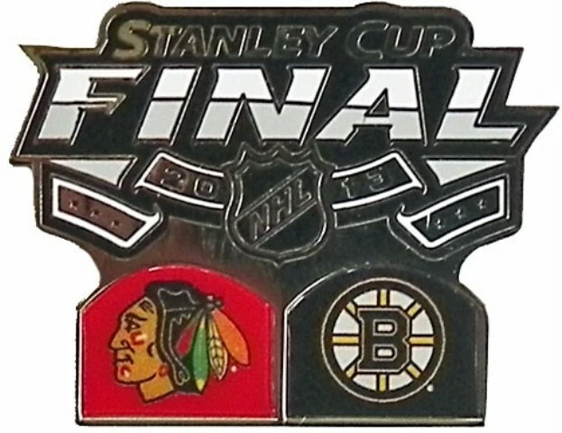 Official NHL 2013 Stanley Cup Final Finals Pin Chicago Blackhawks Boston Bruins - Image 1 of 1