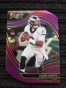 Select Jalen Hurts 2020 troquelado púrpura nivel de campo SP RC como nuevo - Imagen 1 de 5