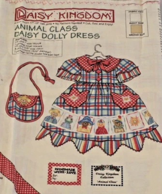 DAISY KINGDOM PANEL DE TELA CLASE ANIMAL MARGARITA DOLLY VESTIDO CORTE Y COSTURA #1629 Foto 1 de 4
