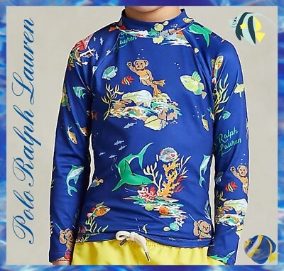 Polo Ralph Lauren Niño Pequeño Estampado Manga Larga Rashguard Talla 2T Foto 1 de 4