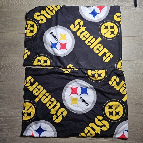 Pittsburgh Steelers Pillow Cases Set 2 piece Black Logo NFL Football Bedding G8a Cover