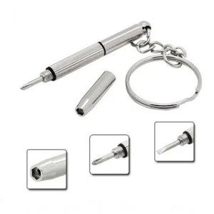 2 pcs Steel Screwdriver Repair Kit with Keychain Eyeglass Repair Tools Watch - Picture 1 of 3