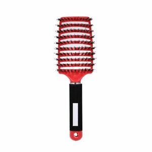 Curved Boar Bristle Hair Brush Hairbrush Head Massage Comb Hairdressing Combs
