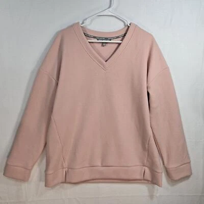 Marc New York Womens Sweater XL Rosewater Pink Ribbed V-Neck Super Soft - Изображение 1 из 4