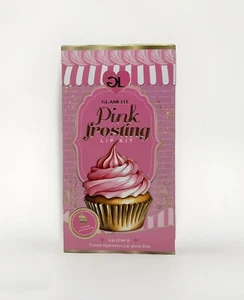 Glamlite Dessert Lip Gloss Oil Hybrid + Liner Kit: Pink Frosting Vitamin Infused - Picture 1 of 7