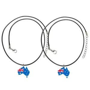 Australien Anhänger Halskette Armband Hals Handgelenk oder Knöchel - 2er Set - Bild 1 von 6