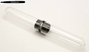 Tubo penna plastica trasparente trasparente Lamy più vecchio per 1 penna (lettere argento) - Foto 1 di 6