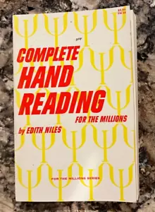 C1 Complete Hand Reading for the Millions by Edith Niles 1970 FIRST PRINTING - Imagen 1 de 3