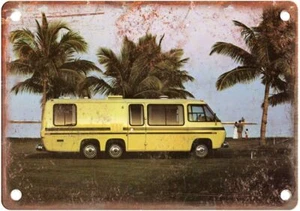 Vintage Auto Ad 1975 GMC Palm Beach MotorHome Reproduction Metal Sign A2395 - Picture 1 of 2
