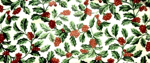 Longaberger Medium Key Basket OE Liner-Traditional Holly Fabric-New! - Picture 1 of 1