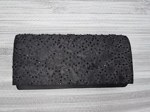 Bolso sin asas de noche La Regale negro con cuentas. Usado en excelente estado - Imagen 1 de 15