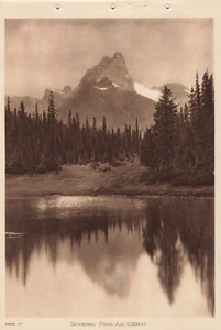 Canadian Pacific Rockies Byron Harmon Vandyck Photogravure Cathedral Peak - Picture 1 of 1