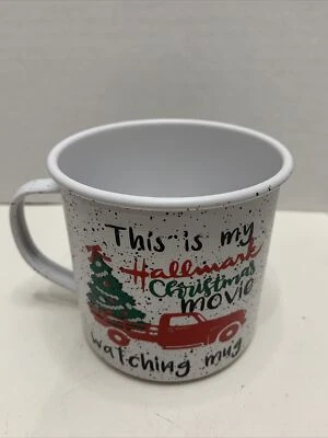 “This Is My Hallmark Christmas Movie Watching” Tin Mug 12 oz 3.5” x 4” - Image 1 of 4