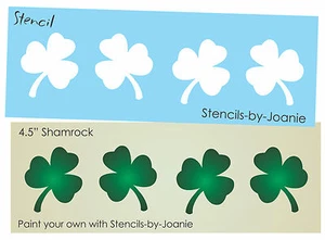 Plantilla de trébol 4,5" trébol borde suerte irlandés celta artesanía hogar letreros hágalo usted mismo - Imagen 1 de 5