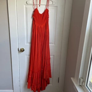 Maxi Vestido Free People Endless Verano Extratropical Talla Pequeña Naranja - Imagen 1 de 12