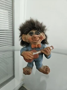 VINTAGE NYFORM HANDMADE 6" TROLL PLAYING GUITAR NORWAY - Picture 1 of 7