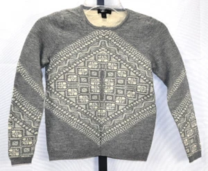 J Crew Long Sleeve Youth Sweater Gray & Tan Size M Unknown Material - Picture 1 of 3
