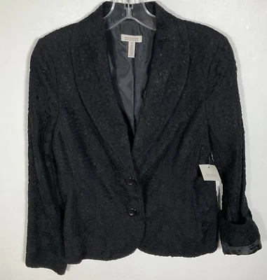 Chaqueta clásica de carrera Madison BLAZER para mujer 8 ojales negros forrada con 2 botones - NUEVA Foto 1 de 4