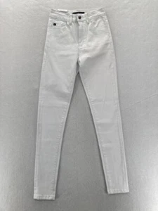 KanCan Jeans Women's 1/24 Light Wash White Stretch Denim Skinny Pants High Rise - Picture 1 of 12