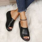 Sandales neuves pour femmes pantoufles corsées orteil peep plage toboggan à talons plates-formes chaussures