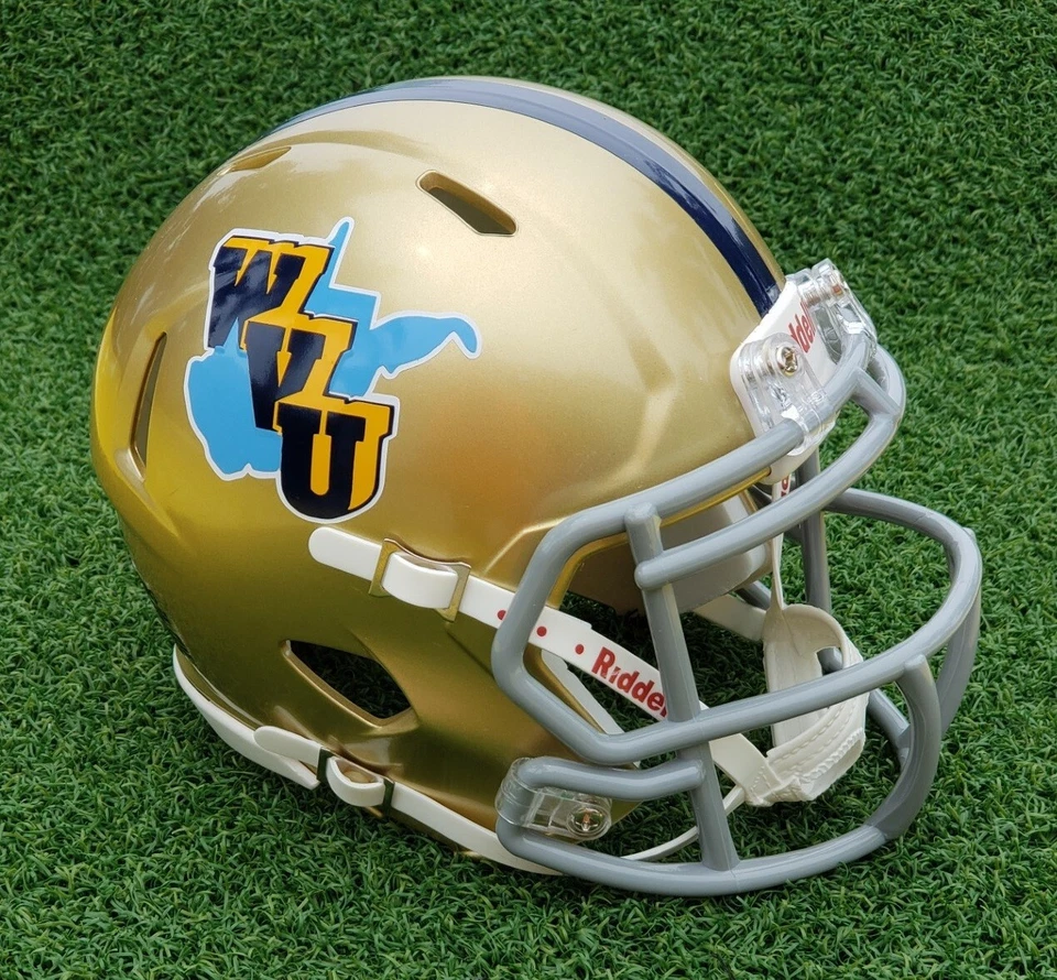 WEST VIRGINIA MOUNTAINEERS 2025 SPECIAL FOOTBALL MINI HELMET - Image 1 of 1