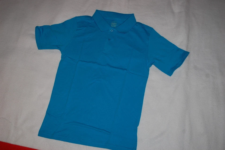 Boys S/S Polo Shirt DARK TURQUOISE BLUE Dressy SCHOOL UNIFORM Casual L 10-12 - Image 1 of 1