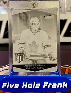 2020-21 Upper Deck Alexander Barabanov Ultimate Victory Printing Plate 1/1 RC - Picture 1 of 3