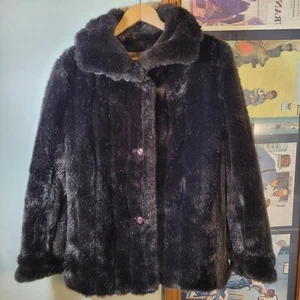 Vintage D’Esprit Faux Fur Coat Dubrowsky and Perlbinder - Picture 1 of 9