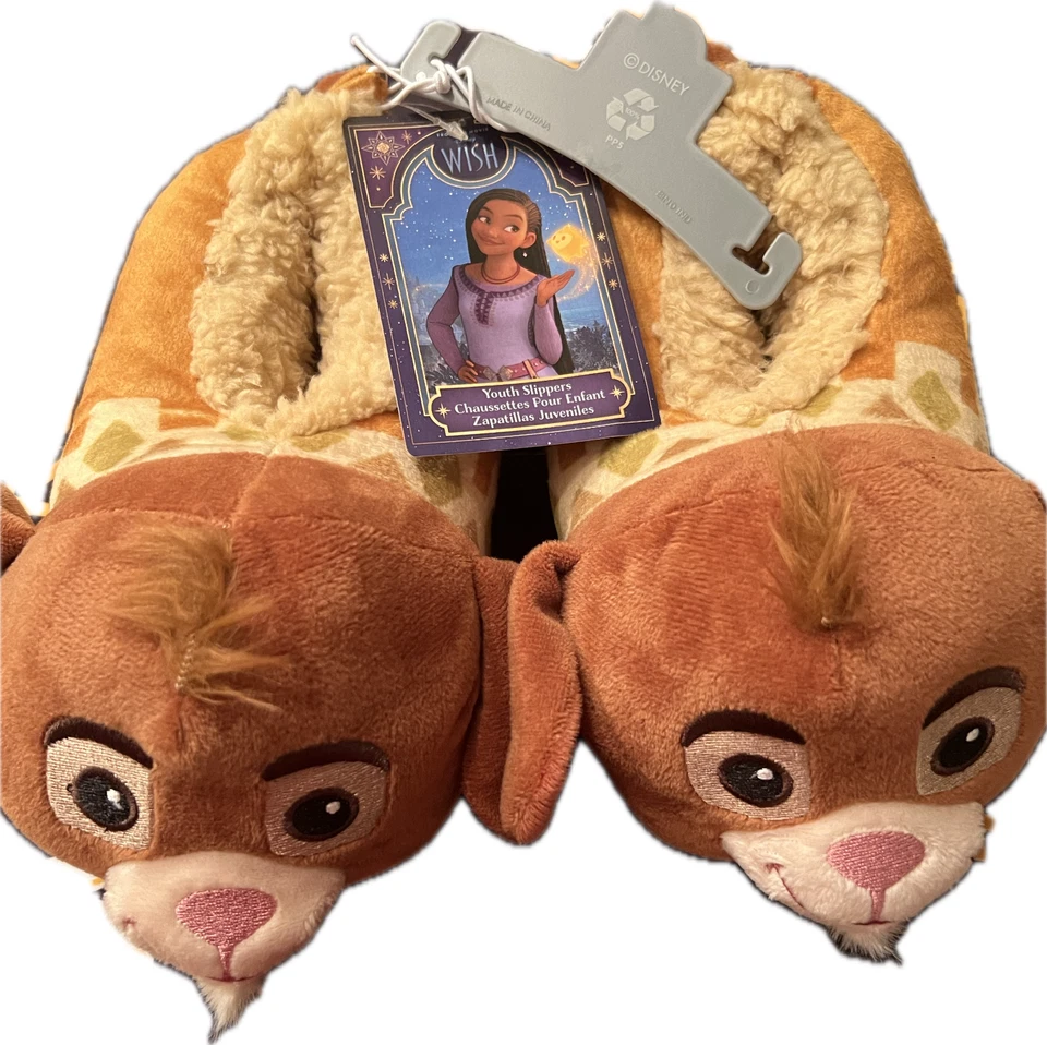 Disney Wish - Zapatillas de casa de felpa cálidas para niños. Talla US 11/12 - UK 9/10 - EUR 27/28 Foto 1 de 4