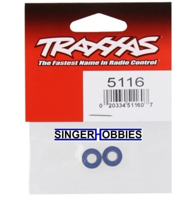 Traxxas 5116 Ball bearings, blue rubber sealed (5x11x4mm) (2) NEW TRA5116 TRA1 - Image 1 of 2