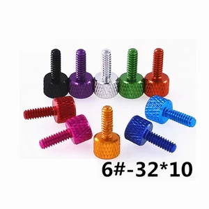 UNC 6#-32x10mm Aluminium Alloy Knurled Thumb Screws for PC Computer Case Bolts - Picture 1 of 5
