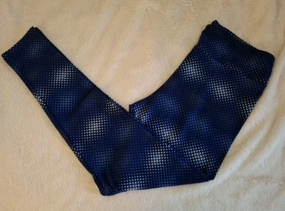 Leggings para mujer LuLaRoe altos y curvilíneos TC índigo azul marino diamante estampado a rayas Foto 1 de 4