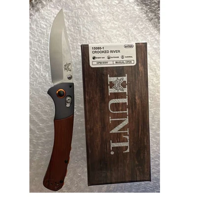 -Classic Mini Stabilized Wood New Folding Knife Benchmade 15085-1 new box - Image 1 of 3