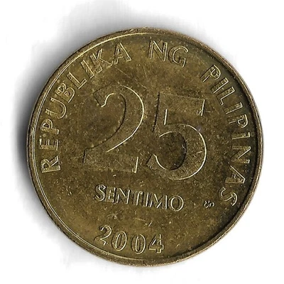 2004 Philippines 25 Sentimo World Coin - KM# 271a - Image 1 of 2