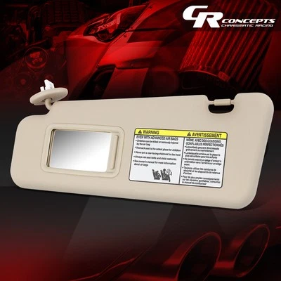 LEFT/DRIVER SIDE BEIGE/TAN OE STYLE SUN VISOR FOR 2008-2013 TOYOTA HIGHLANDER - Изображение 1 из 4