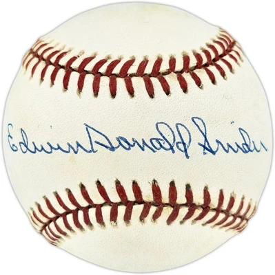 Duke Snider Auto Signed NL Baseball Dodgers "Edwin Donald" Full Name Beckett - Image 1 of 4