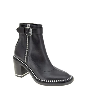 BCBGeneration Women's Braxi Stud Block Heel Buckle Casual Booties - Black 8.5M - Image 1 of 4