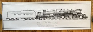 Unframed Technical Drawing - Baltimore & Ohio EM-1 2-8-8-4 William D. Berkompas - Picture 1 of 24