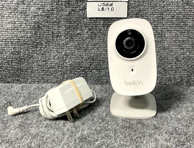 Belkin Wireless NetCam F7D7602 📷 1280x720 HD Wi-Fi Camera Night Vision White ⚪ - Image 1 of 4
