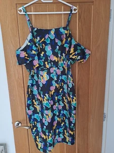George Women's Multicoloured Cold Shoulder Dress - Picture 1 of 2