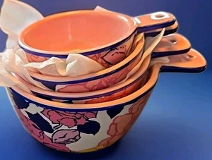 NEU Margot Elena Messbecher - Happy Home 'Pink Rose' verschachtelte Keramik  - Bild 1 von 7