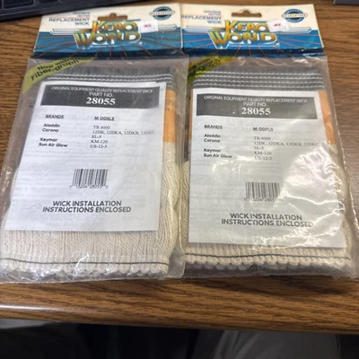 (2) Kero World 28055 Replacement Wick, Fits Aladdin,Corona,Keymar, Sun Air Glow - Image 1 of 3