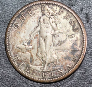 Philippines USA 1 Peso 1909 S -Silver-#410 - Picture 1 of 4